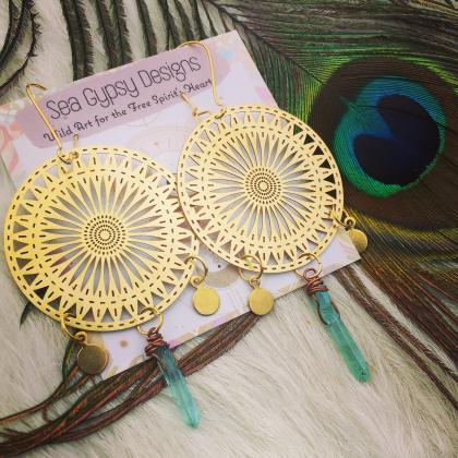 Mermaid Mandala Earrings || Boho || Gypsy ||..