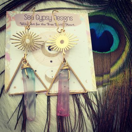 Heart Of A Hippie Earrings || Triangle || Boho ||..