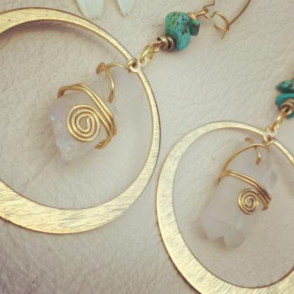 Golden Goddess Earrings || Angel Au..