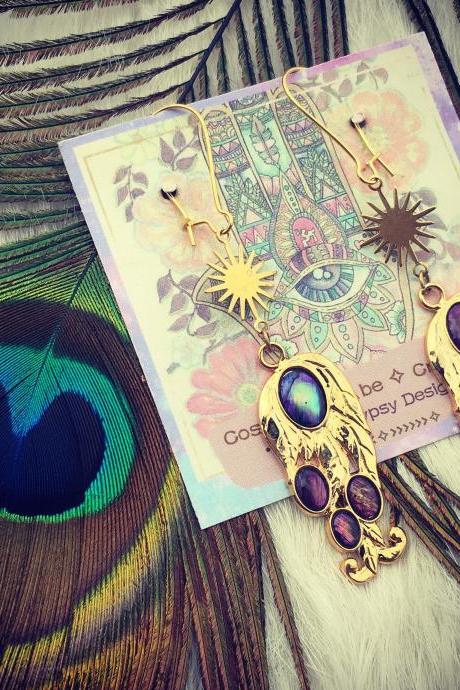 Vintage Goddess Abalone Earrings || vintage elements || Shell || Mother of Pearl || Mermaid || Beautiful Earrings